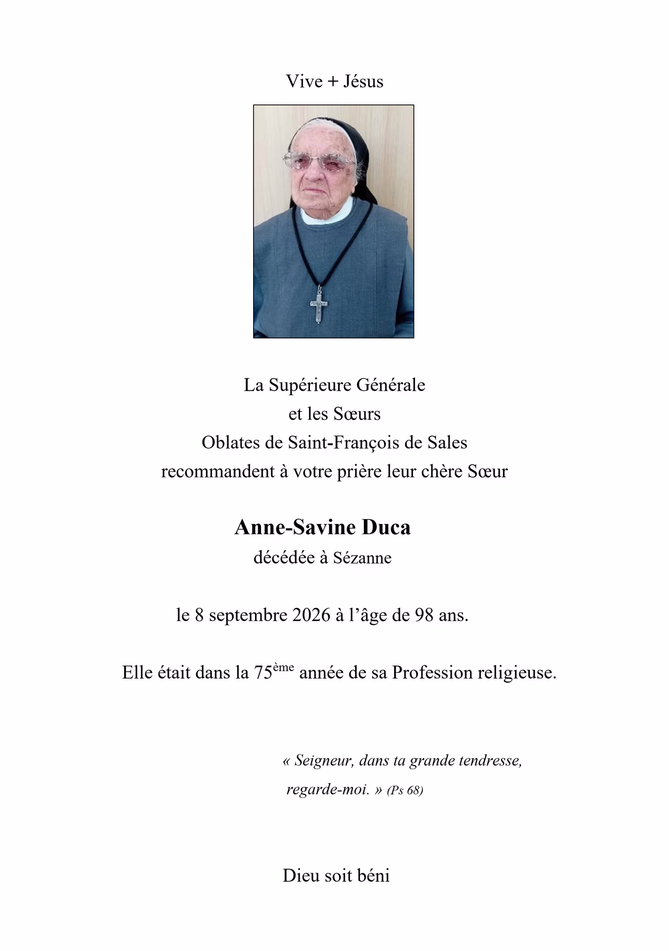 Sr Anne-Savine